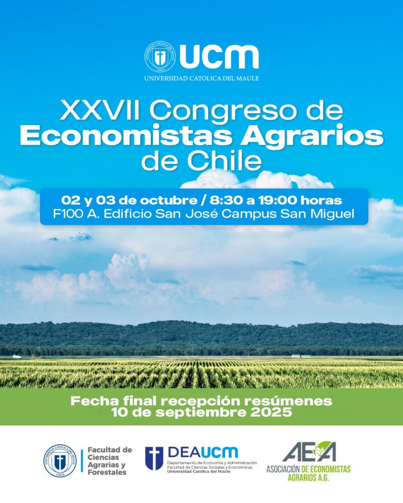 Extensión de plazo para participar en el XXVII Congreso de Economistas Agrarios de Chile